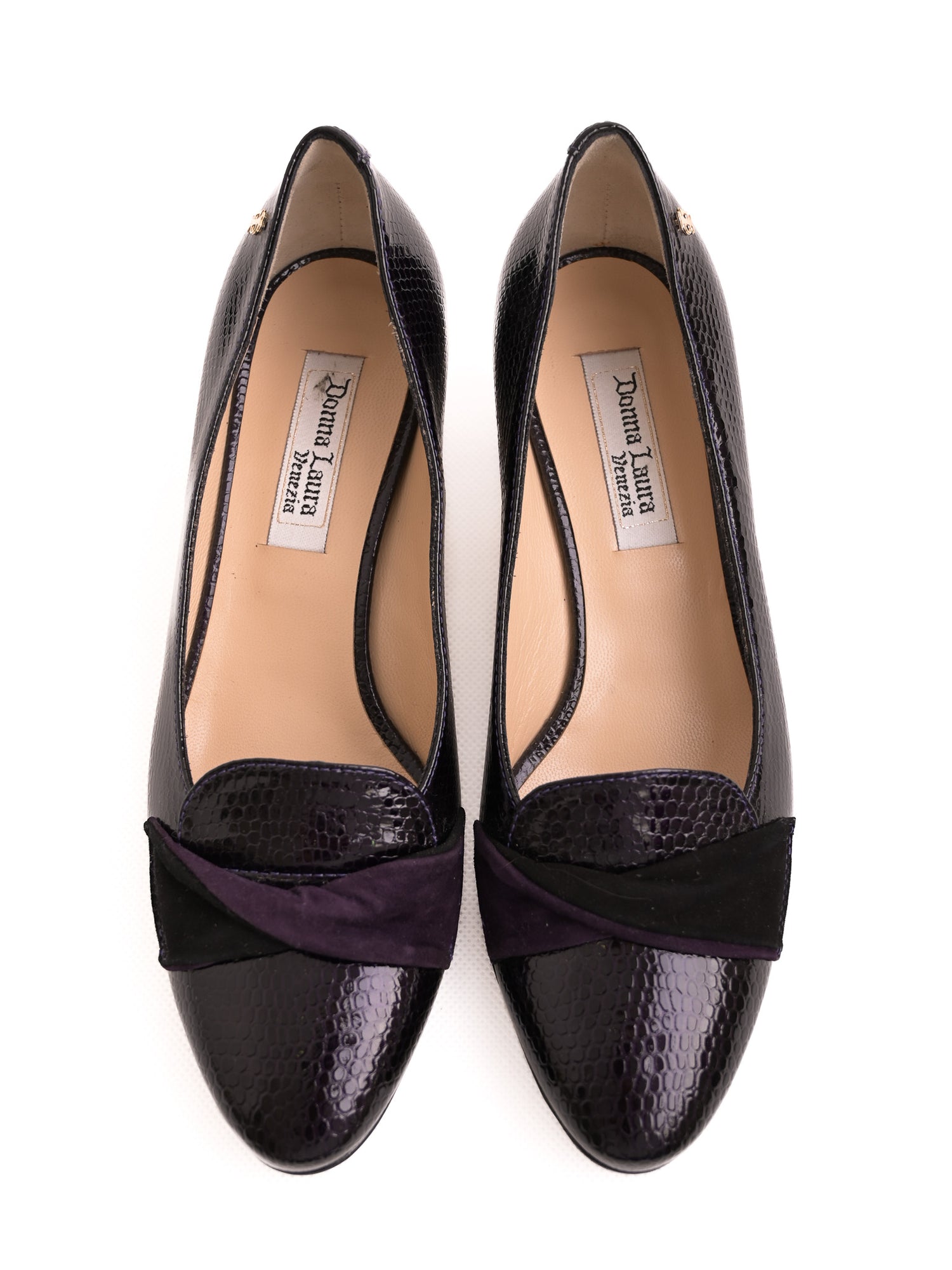 NEW Donna Laura Purple Leather Women&