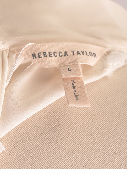 Excellent Rebecca Taylor White Lace Blouse Size S
