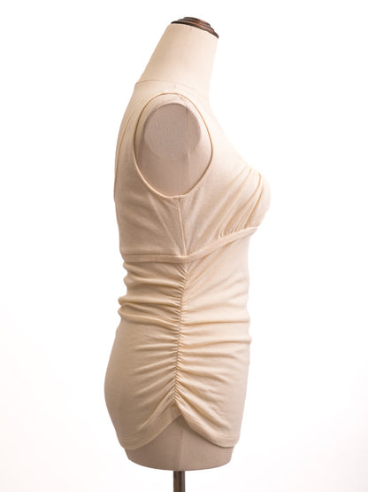 Excellent Narciso Rodriguez White Wool Sleeveless Top Size M