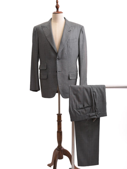 Excellent Tom Ford Gray Silk Suit Jacket Trousers Men&