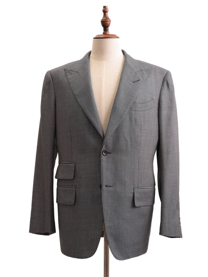 Excellent Tom Ford Gray Silk Suit Jacket Trousers Men&