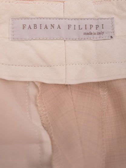 Excellent Liu Jo Orange Silk Blouse Size M with Floral Lace AppliquŽ