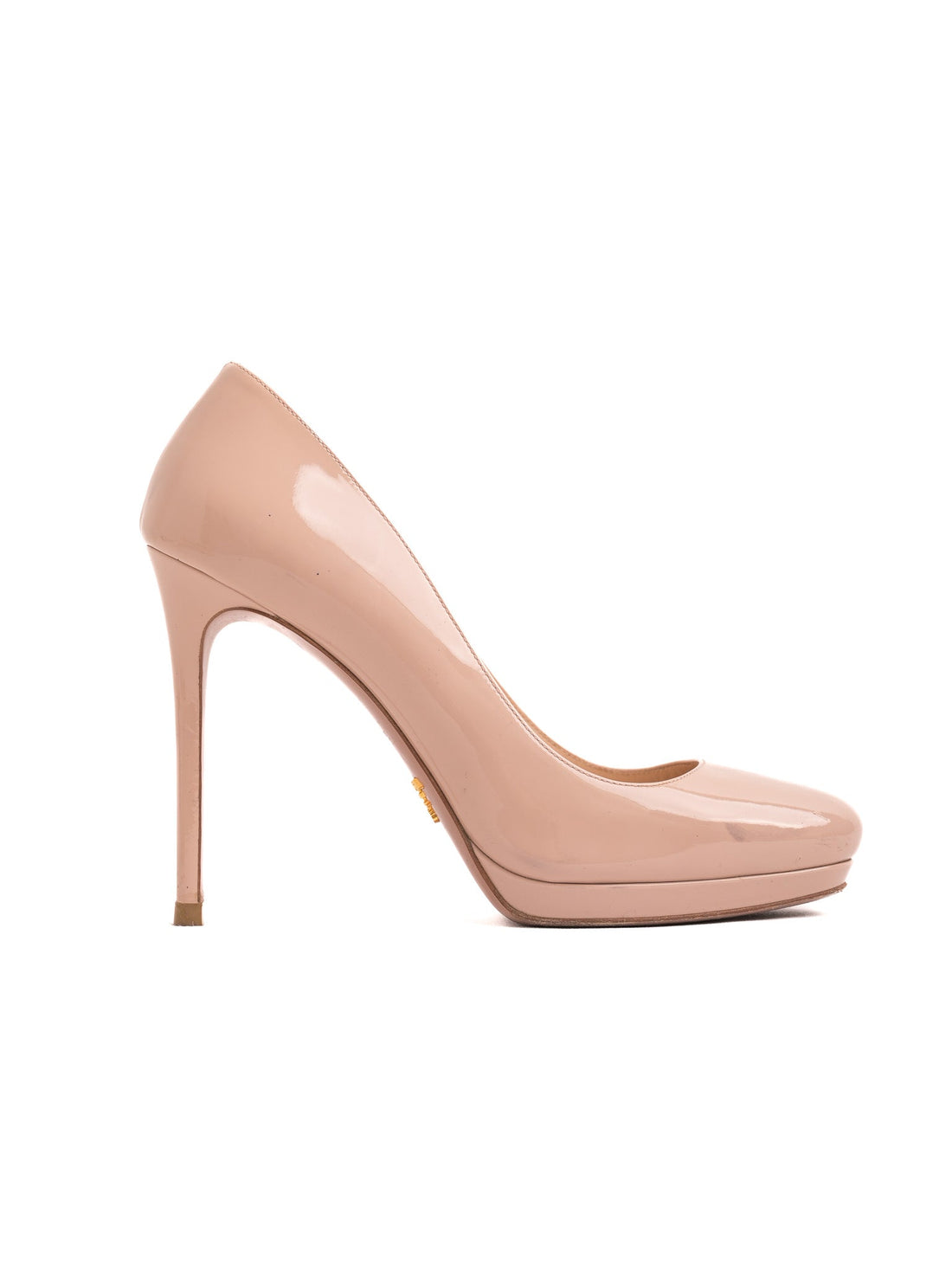 Good Prada White Lacquer High-Heeled Pumps Size 40 Women