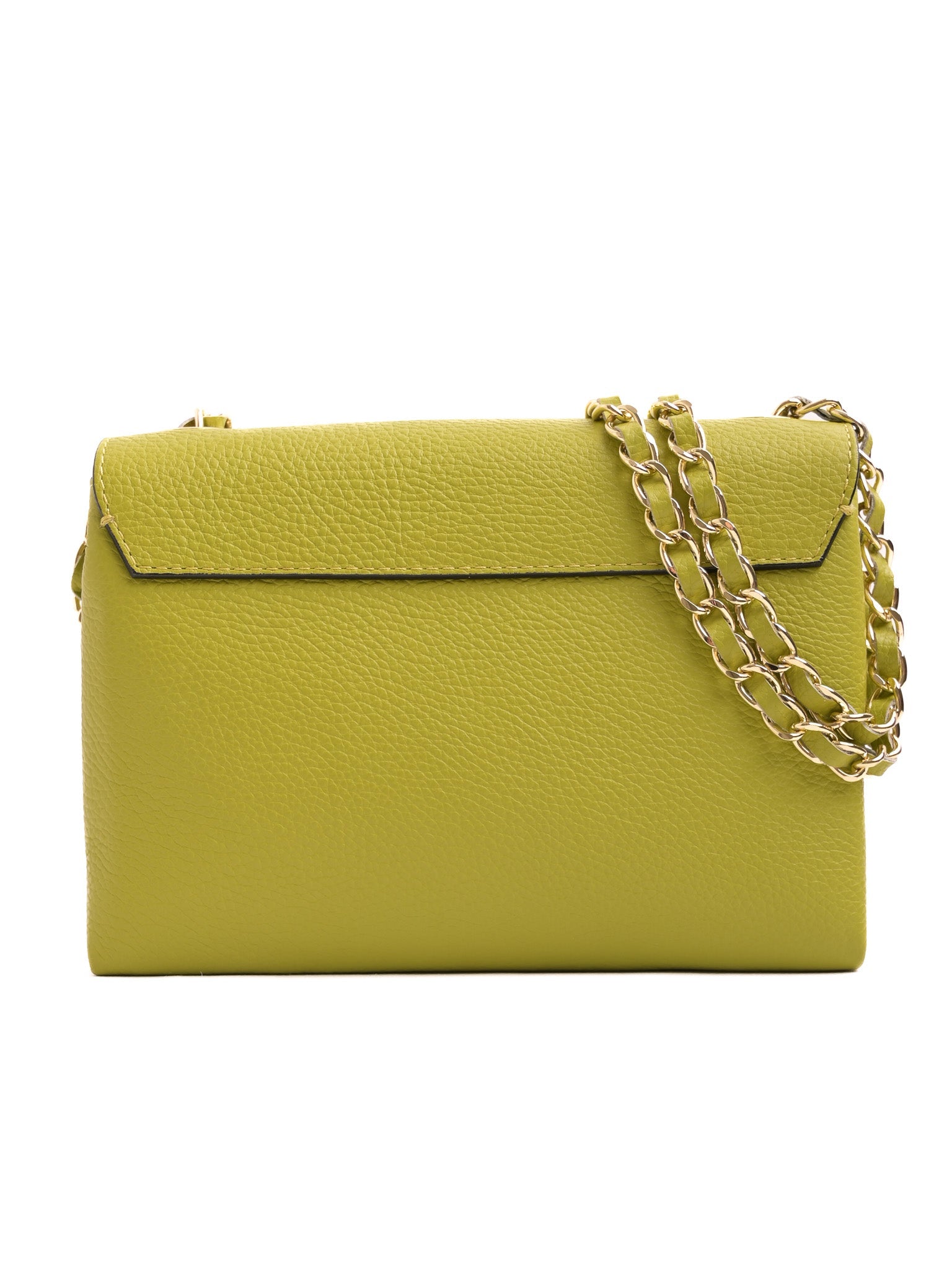 Excellent Mario Valentino Green Leather Handbag with Chain Strap