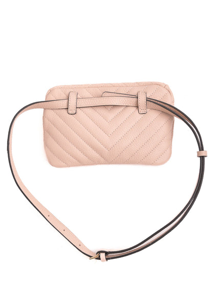 Excellent Karl Lagerfeld White Quilted Leather Handbag with Gold Accents