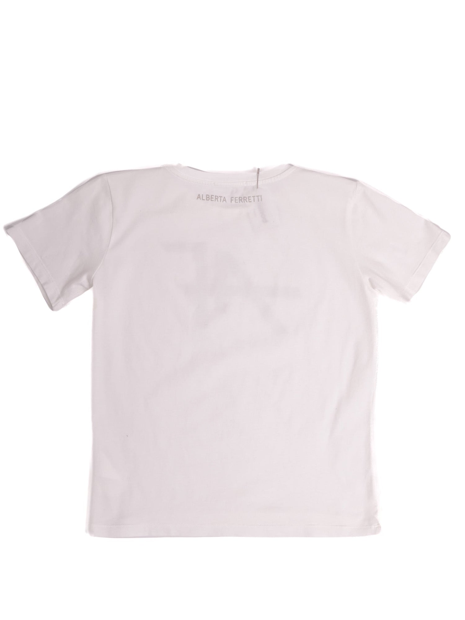 Excellent Alberta Ferretti White Cotton T-Shirt Size 12 for Kids