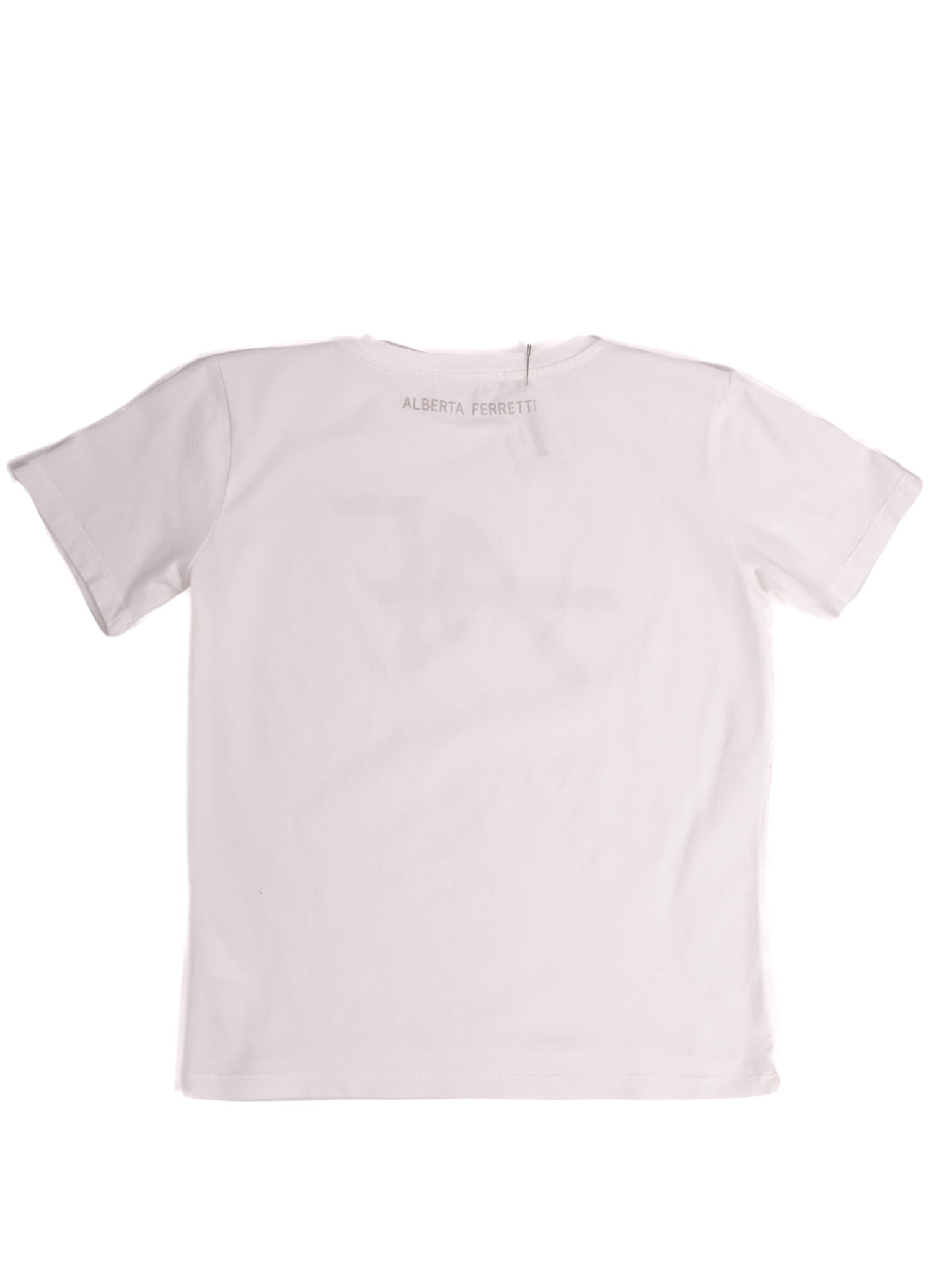 Excellent Alberta Ferretti White Cotton T-Shirt Size 12 for Kids
