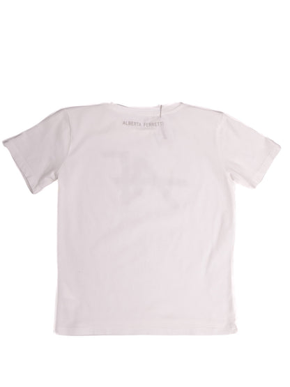 Excellent Alberta Ferretti White Cotton T-Shirt Size 12 for Kids