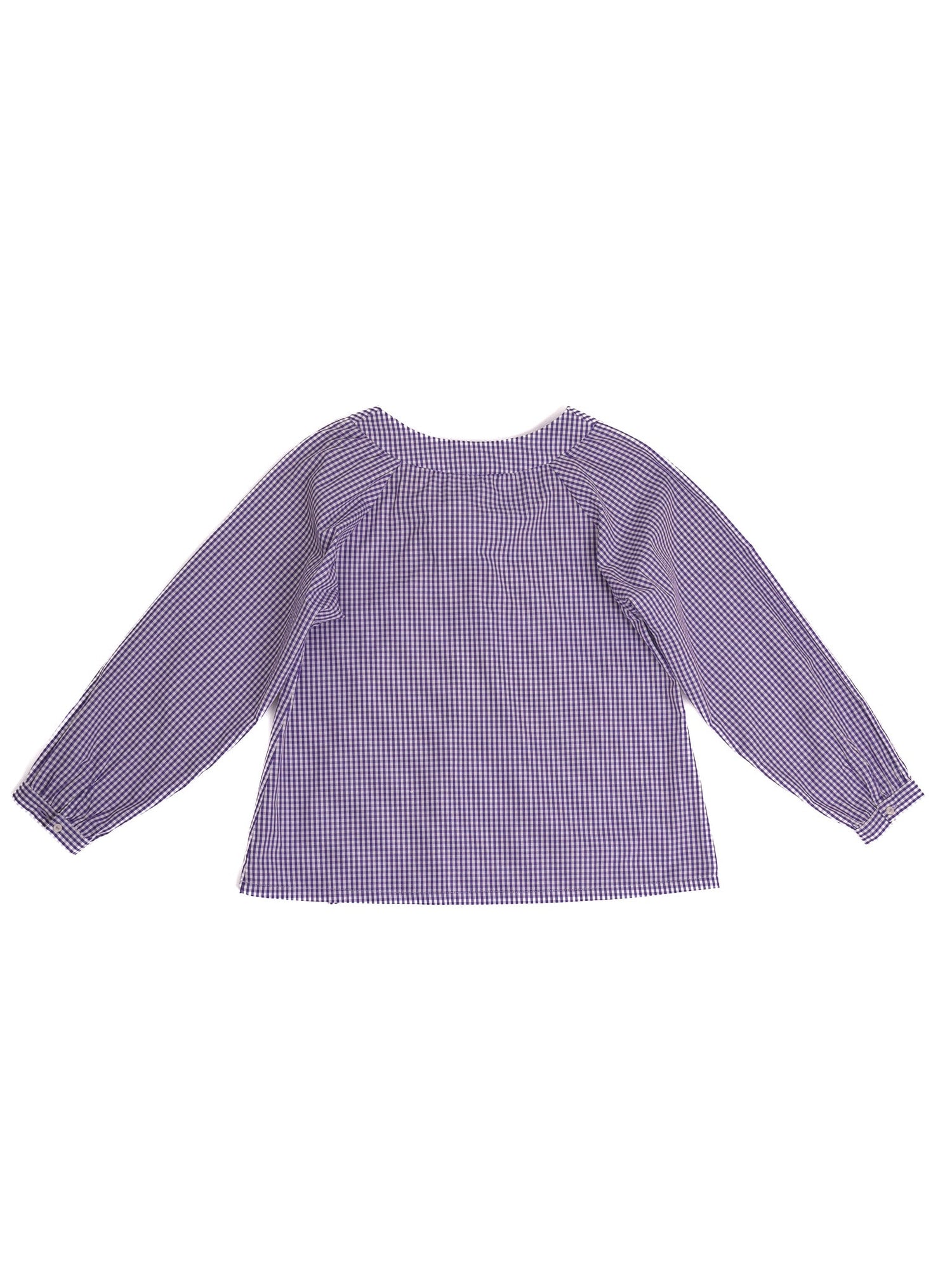 Excellent Oscar de la Renta Blouse for Kids Size 12 Purple Checkered