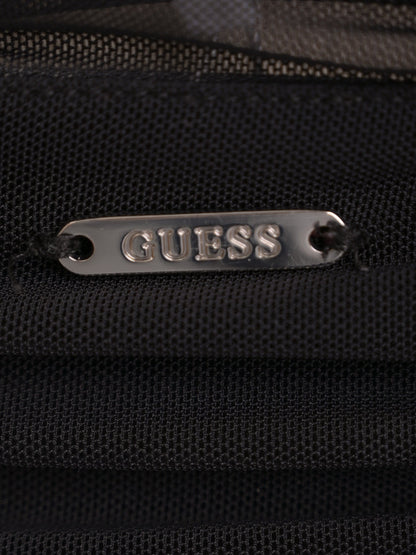 Good Guess Black Dress XS with Sheer Sleeves and Ruched Design