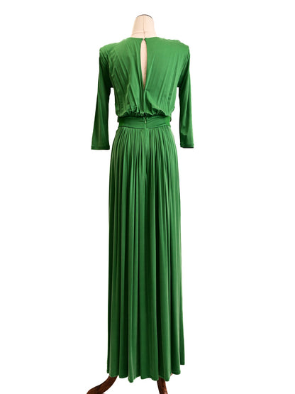 Good Condition Elisabetta Franchi Green Long Dress Size S