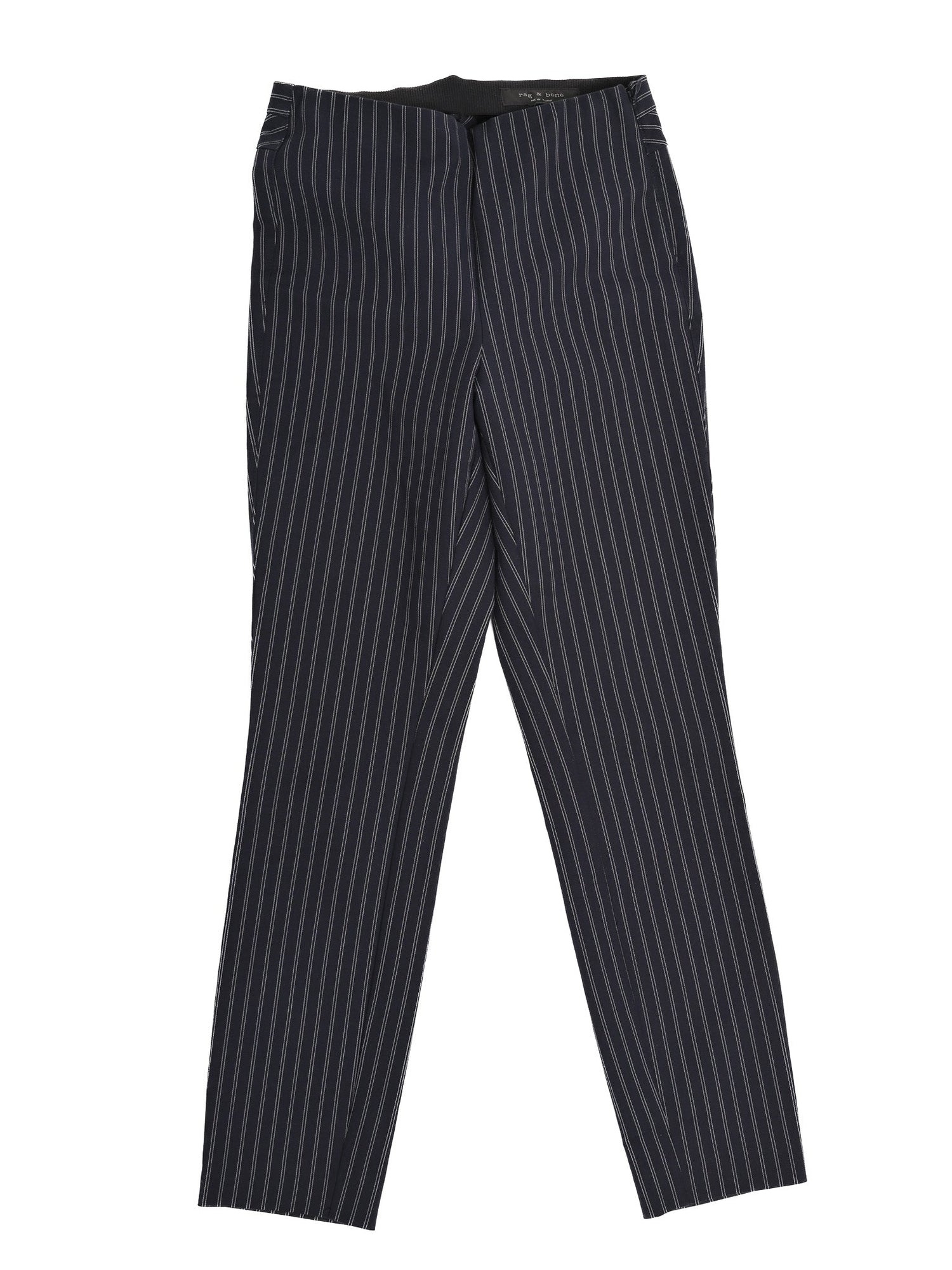 Excellent Rag&amp;Bone Black Striped Pants Size XS Cotton Blend