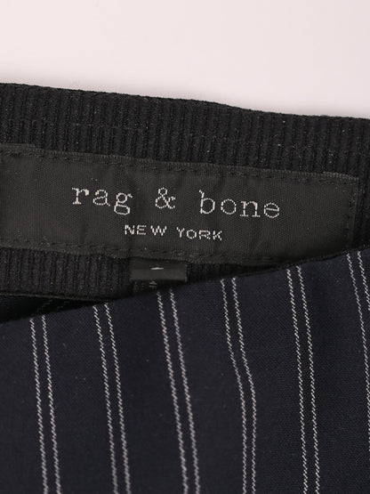 Excellent Rag&amp;Bone Black Striped Pants Size XS Cotton Blend
