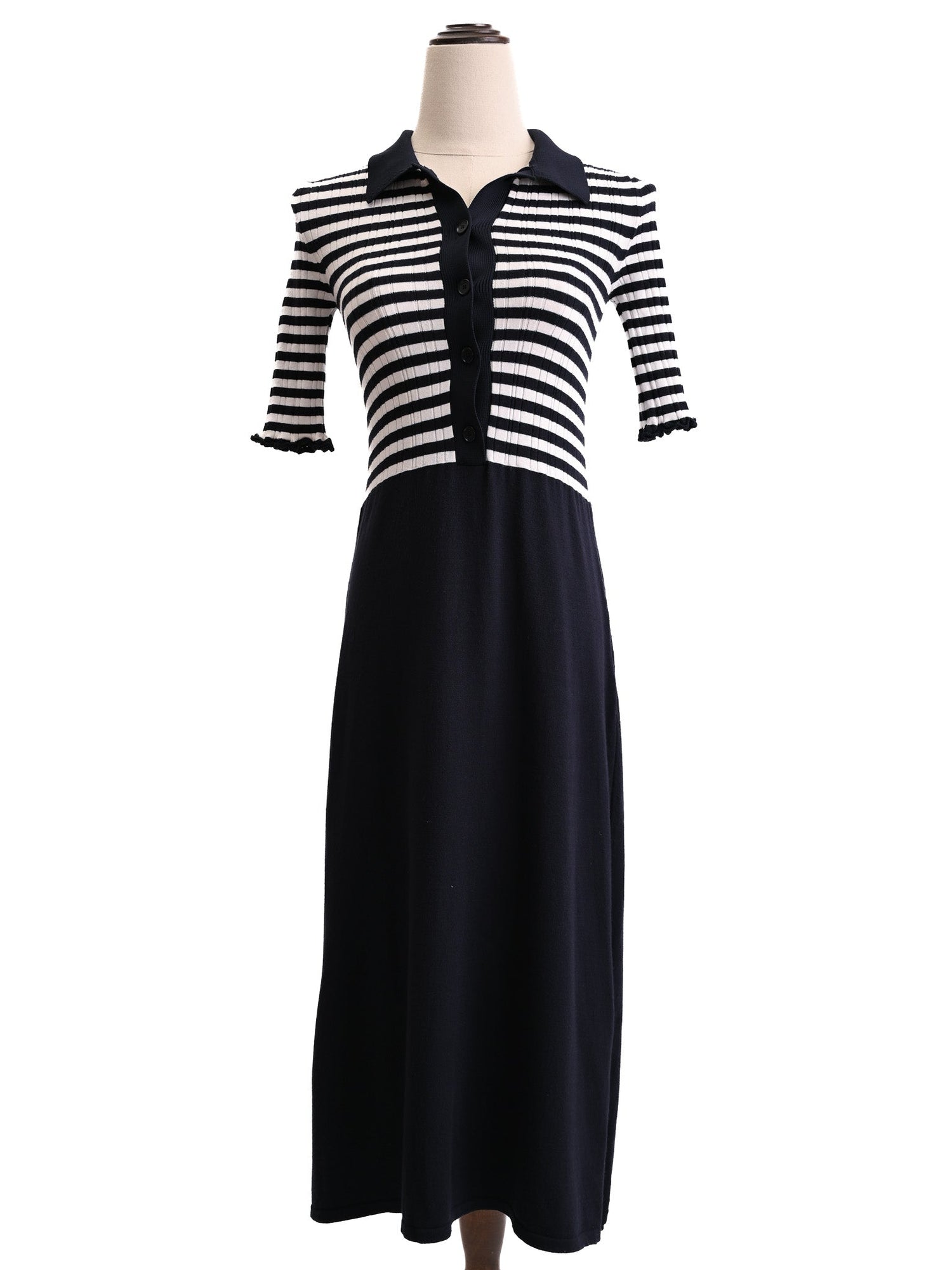 MaxCo Excellent Condition Black &amp; White Striped Dress Size XS