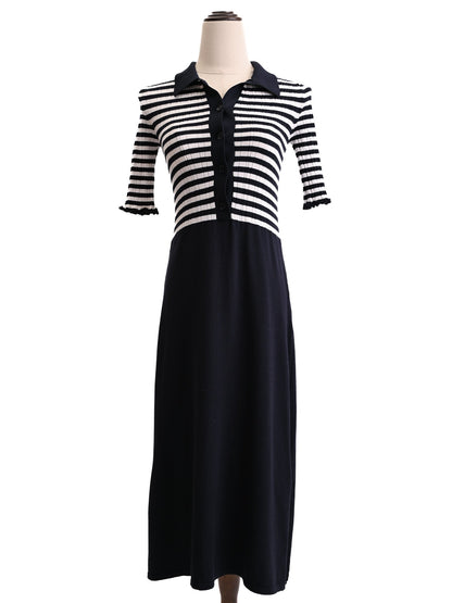 MaxCo Excellent Condition Black &amp; White Striped Dress Size XS
