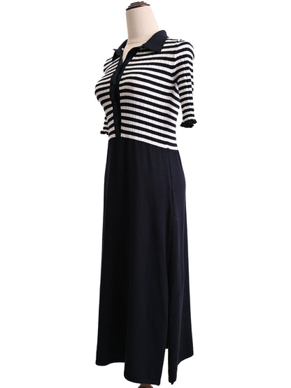 MaxCo Excellent Condition Black &amp; White Striped Dress Size XS