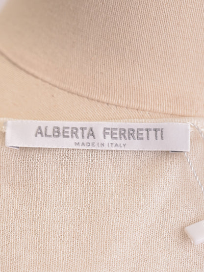 Excellent Alberta Ferretti White Cotton Blouse Size XXS