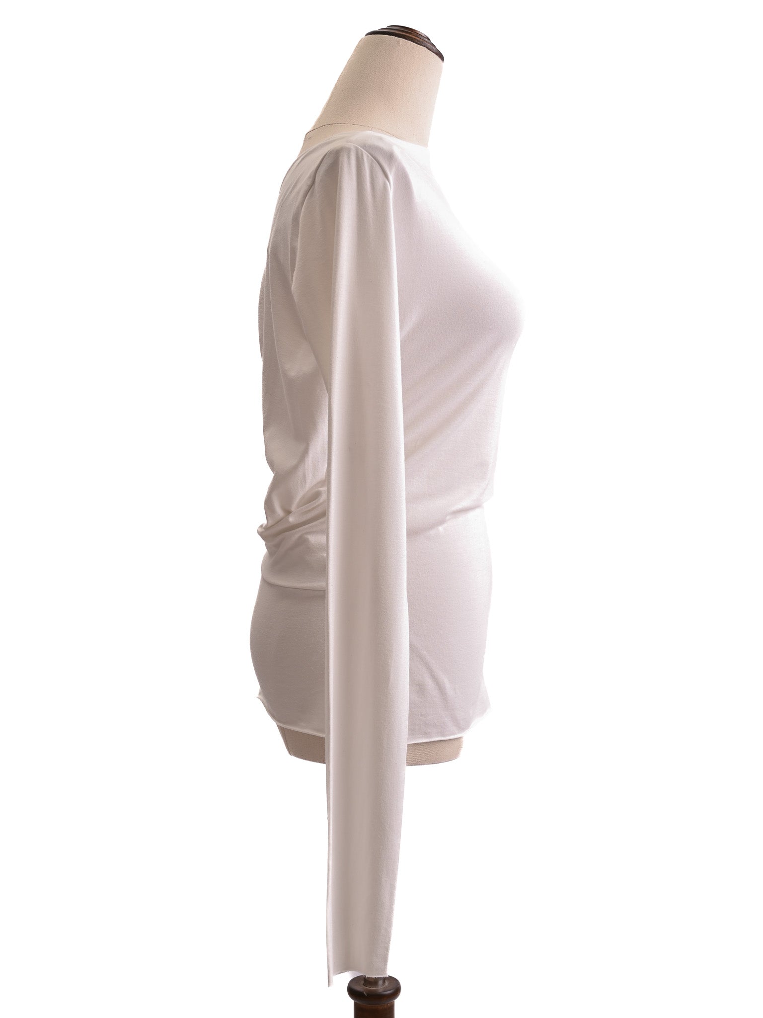 Excellent Givenchy White Cotton Blouse XS with Unique Back Design