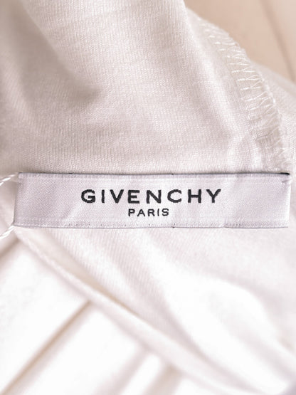 Excellent Givenchy White Cotton Blouse XS with Unique Back Design