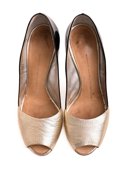 Excellent Giuseppe Zanotti High-Heeled Open-Toe Shoes Leather Size N/A