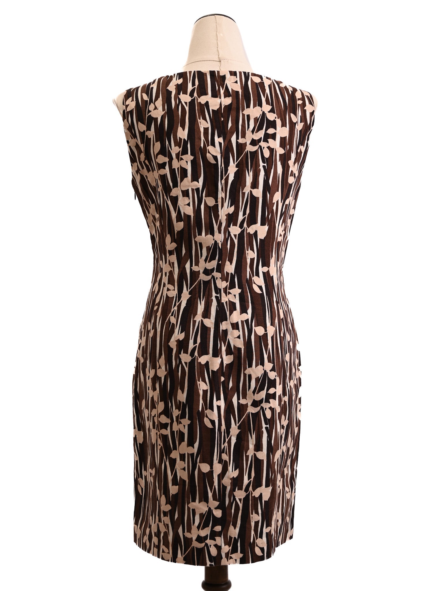 Good Moschino Orange Abstract Floral Sleeveless Dress Size M