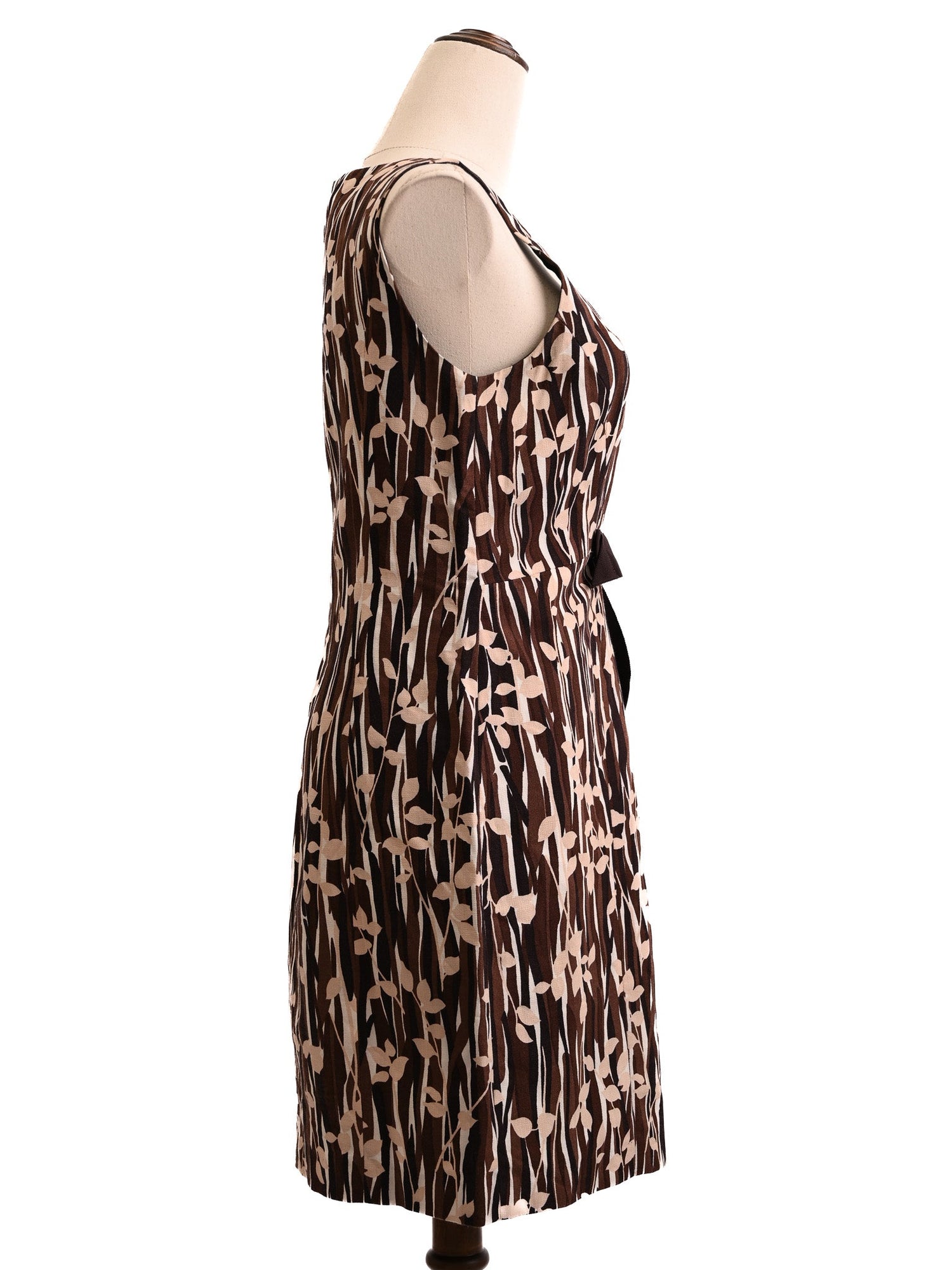 Good Moschino Orange Abstract Floral Sleeveless Dress Size M
