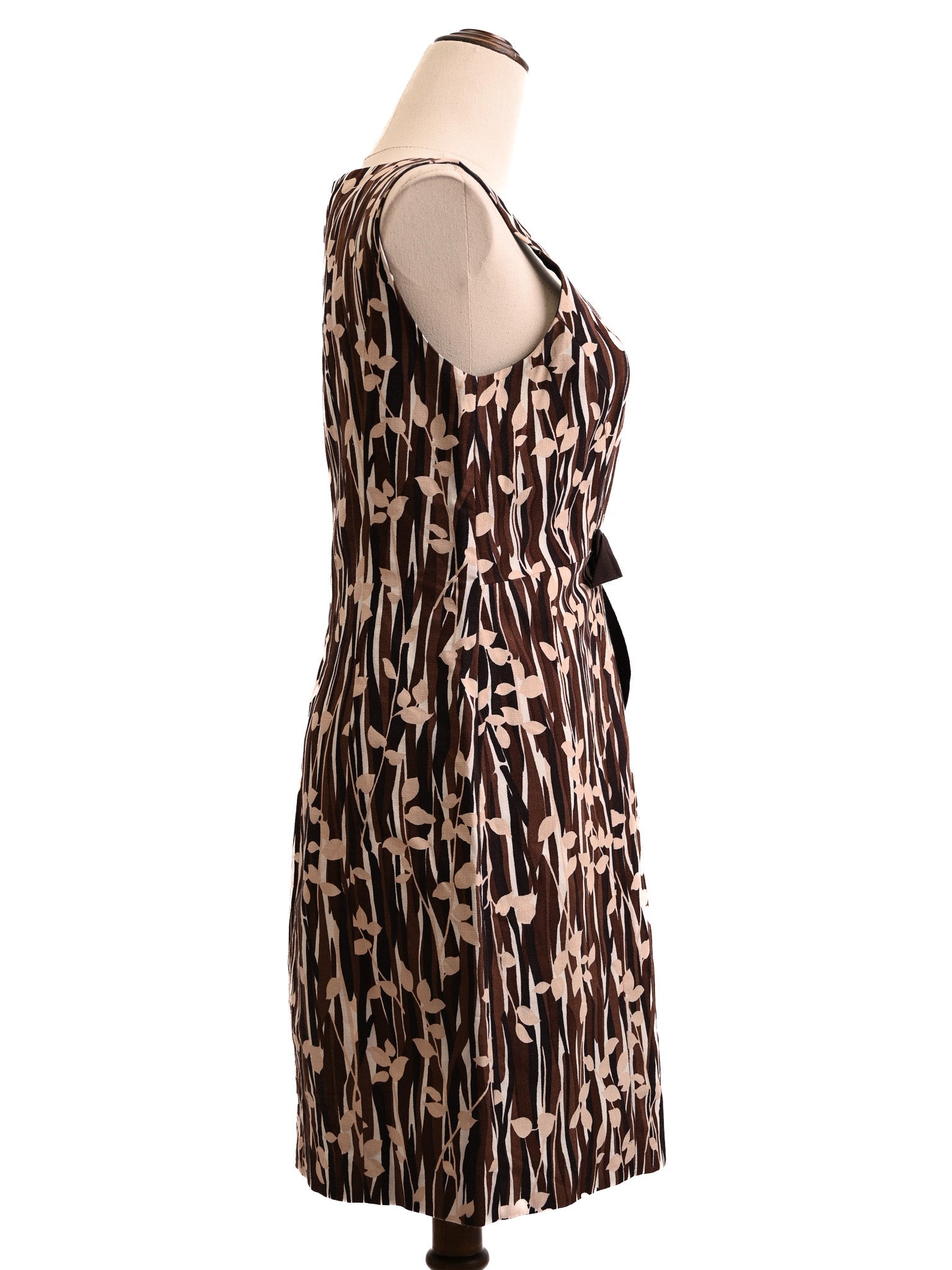 Good Moschino Orange Abstract Floral Sleeveless Dress Size M