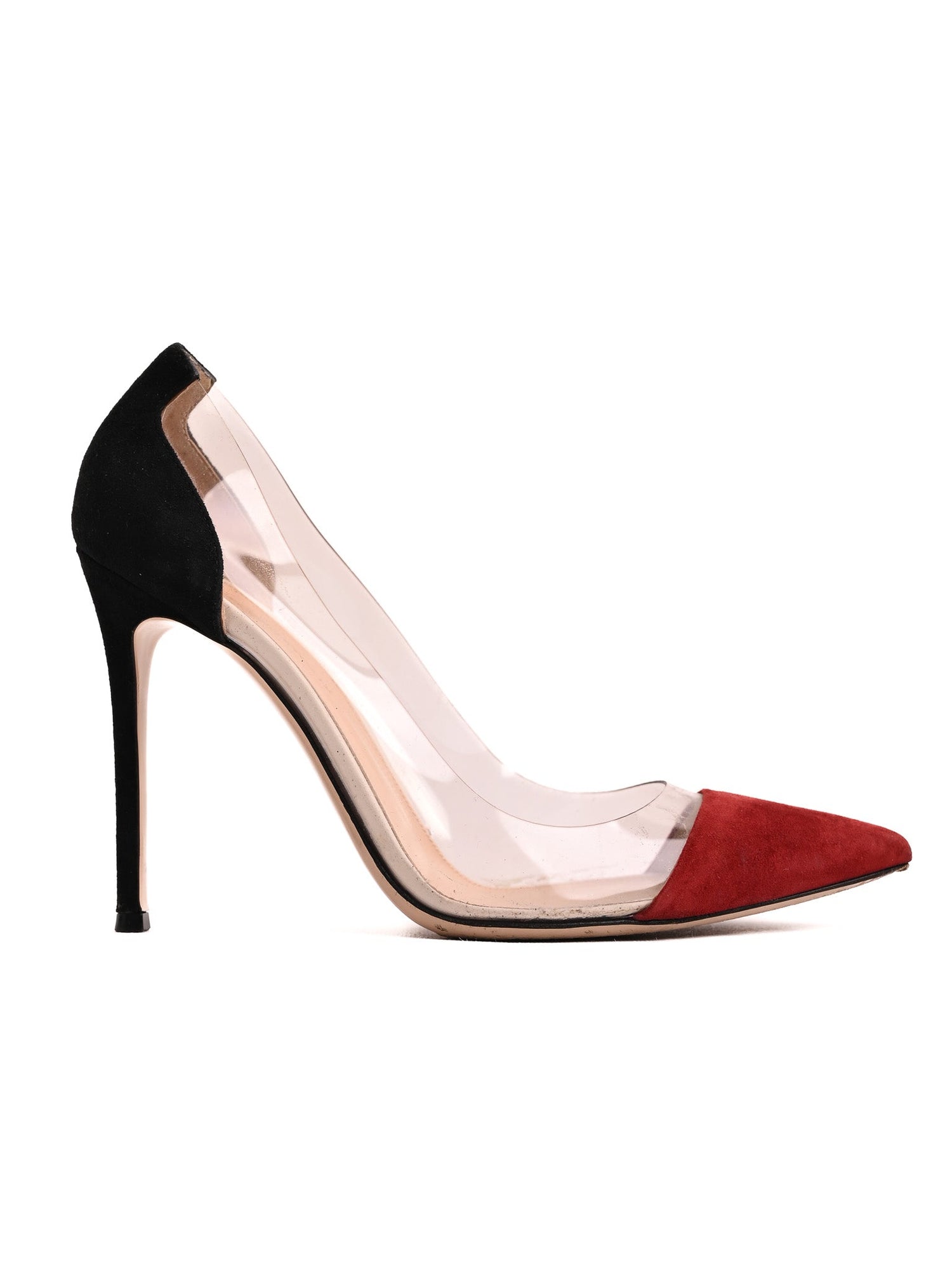 Good Gianvito Rossi Red Genuine Suede High-Heeled Shoes Women