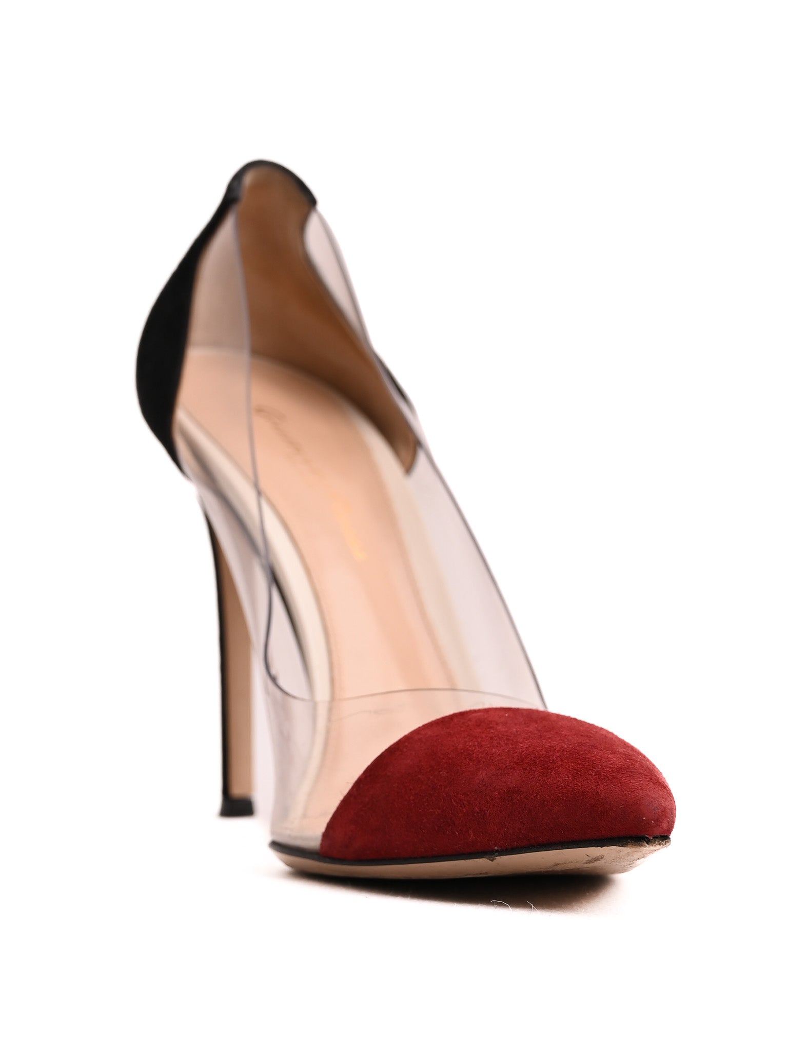Good Gianvito Rossi Red Genuine Suede High-Heeled Shoes Women