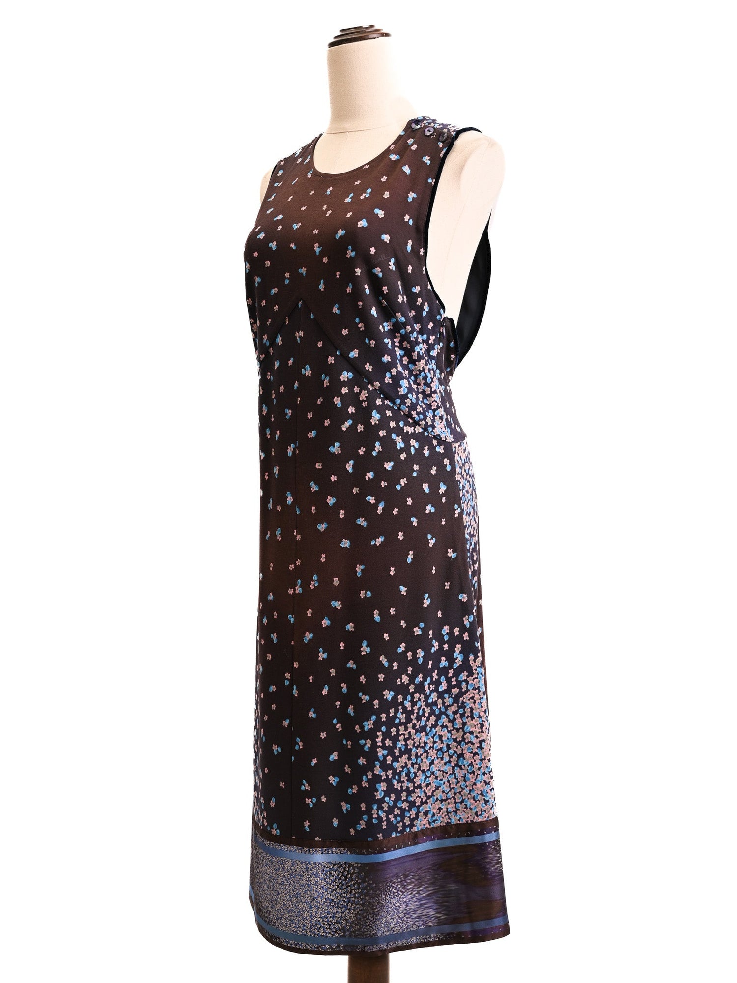 Good Roberto Cavalli Orange Floral Print Sleeveless Dress Size L