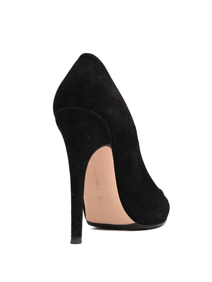 Excellent Gianvito Rossi Black Velvet Pumps Size 39 WomenÕs