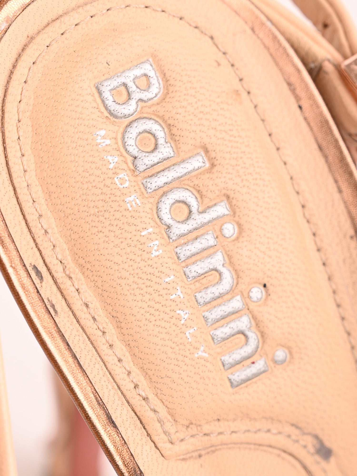 Excellent Baldinini White Leather High Heel Slingback Shoes