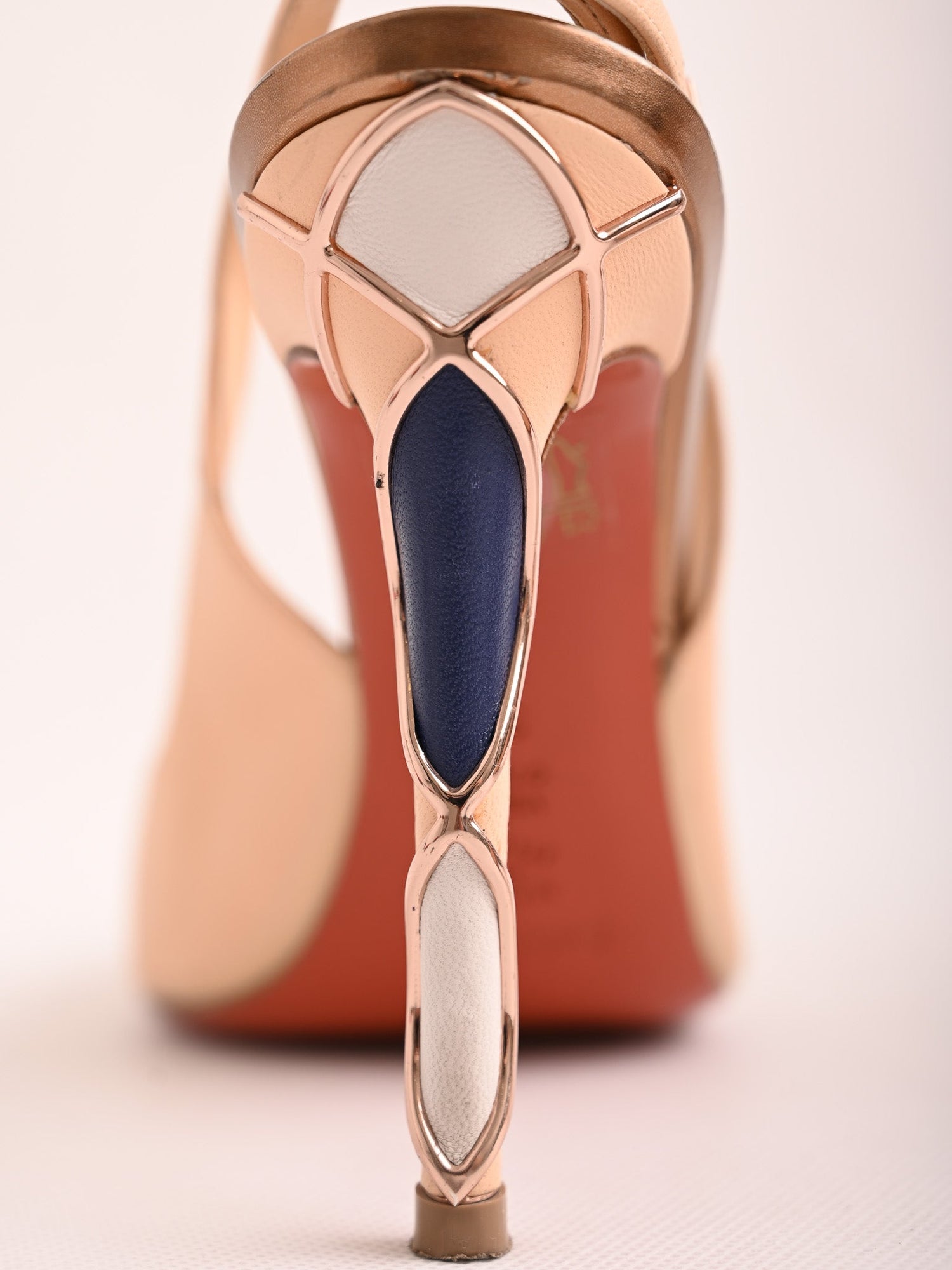 Excellent Baldinini White Leather High Heel Slingback Shoes