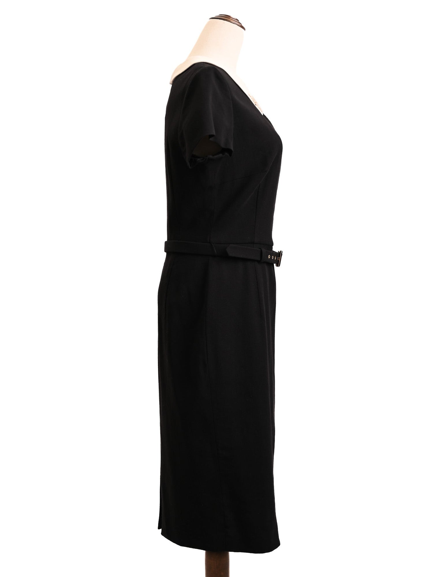 Excellent Escada Black Silk Dress Women&