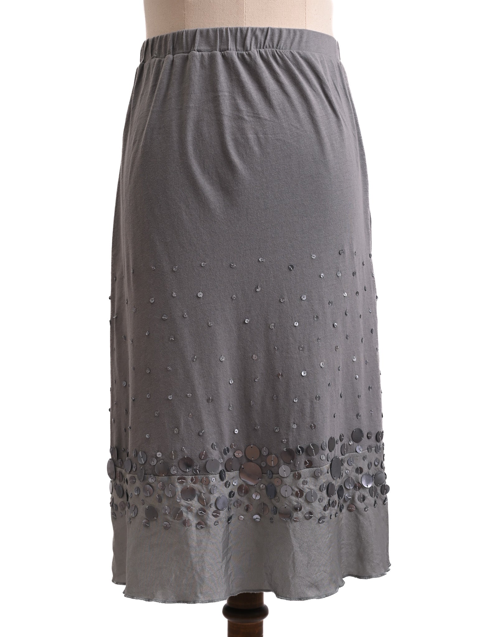 NEW Moschino Gray Sequin Skirt Size S Women&