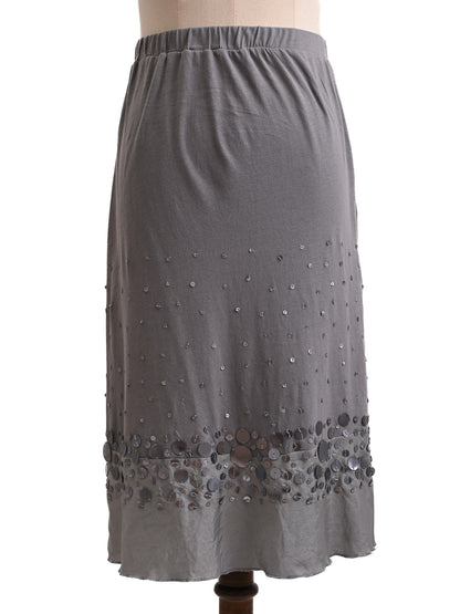 NEW Moschino Gray Sequin Skirt Size S Women&