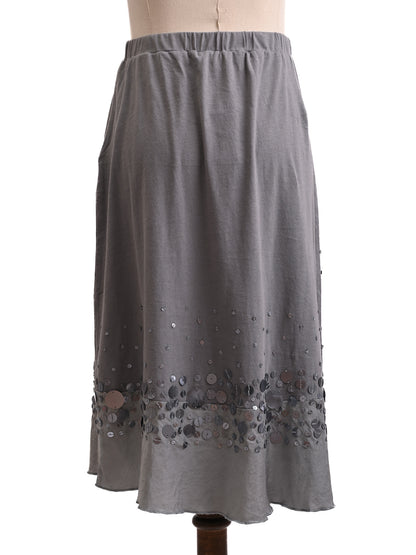 NEW Moschino Gray Sequin Skirt Size S Women&