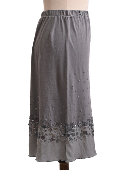 NEW Moschino Gray Sequin Skirt Size S Women&