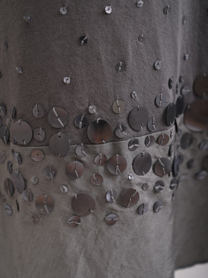 NEW Moschino Gray Sequin Skirt Size S Women&