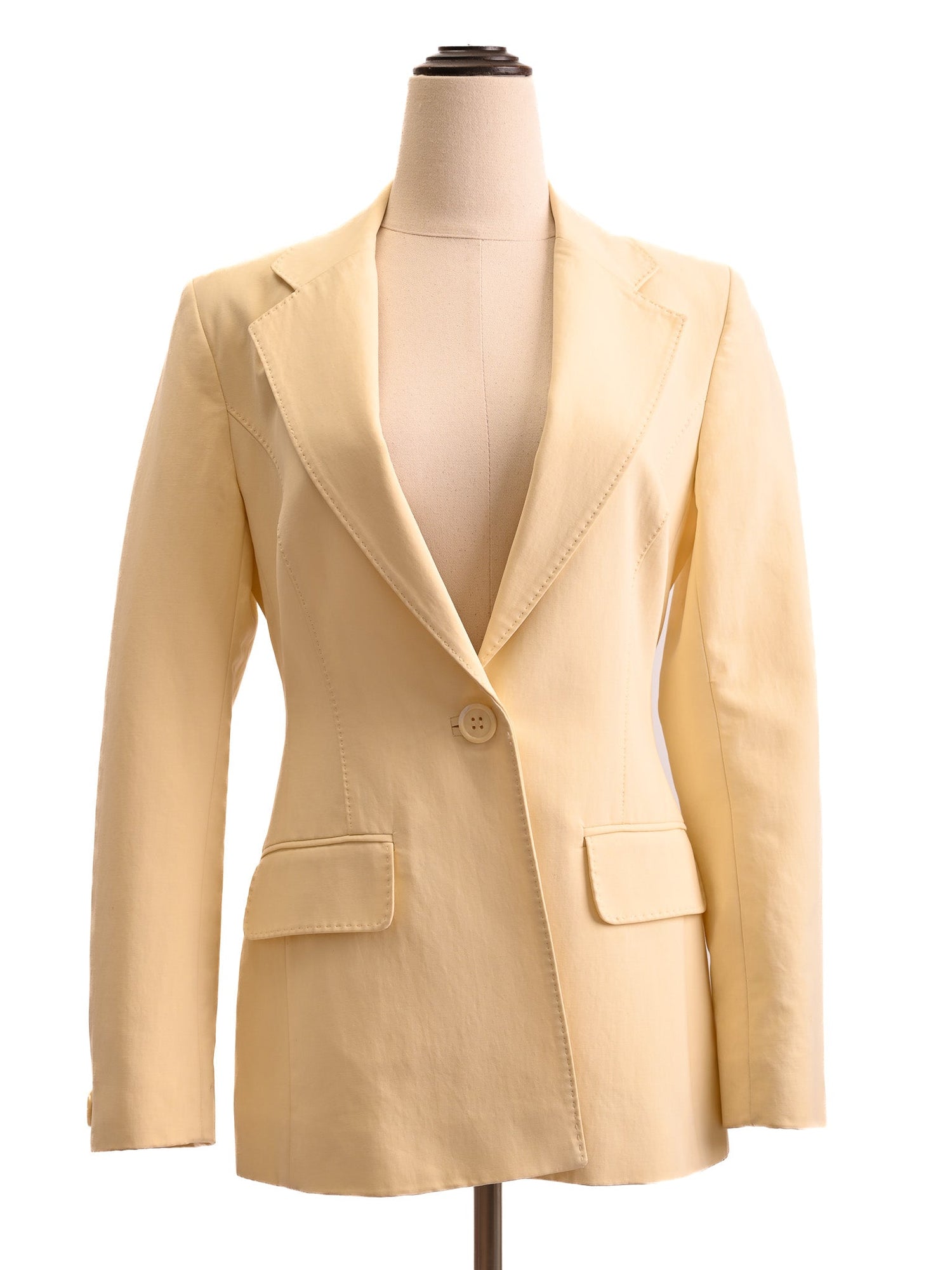 Karen Millen Yellow Cotton Blazer Size M - Excellent Condition