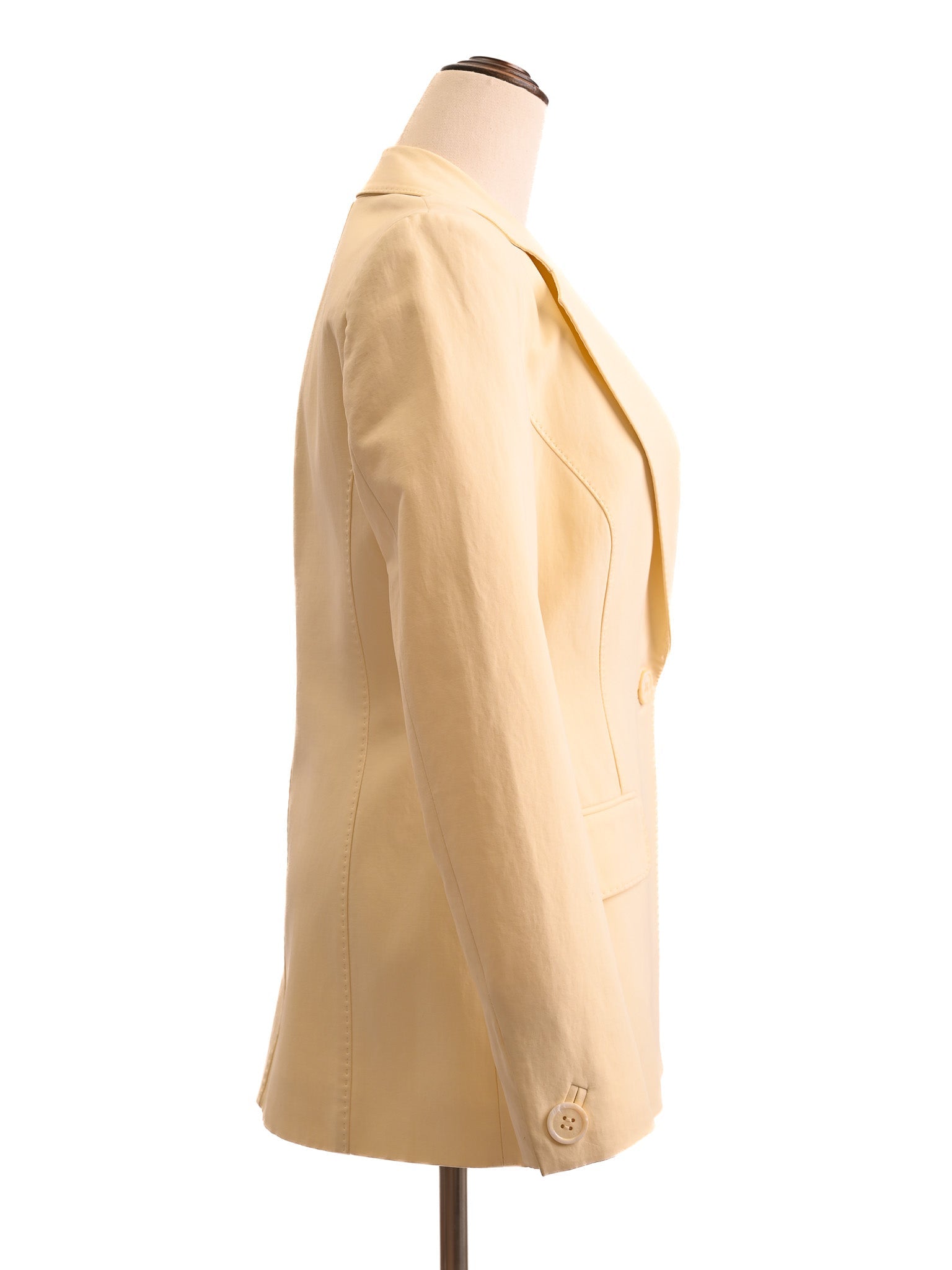 Karen Millen Yellow Cotton Blazer Size M - Excellent Condition
