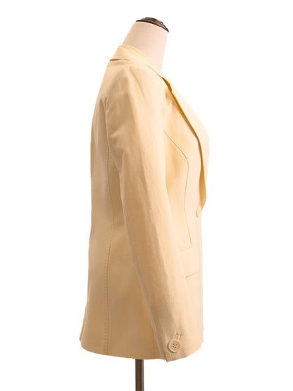 Karen Millen Yellow Cotton Blazer Size M - Excellent Condition