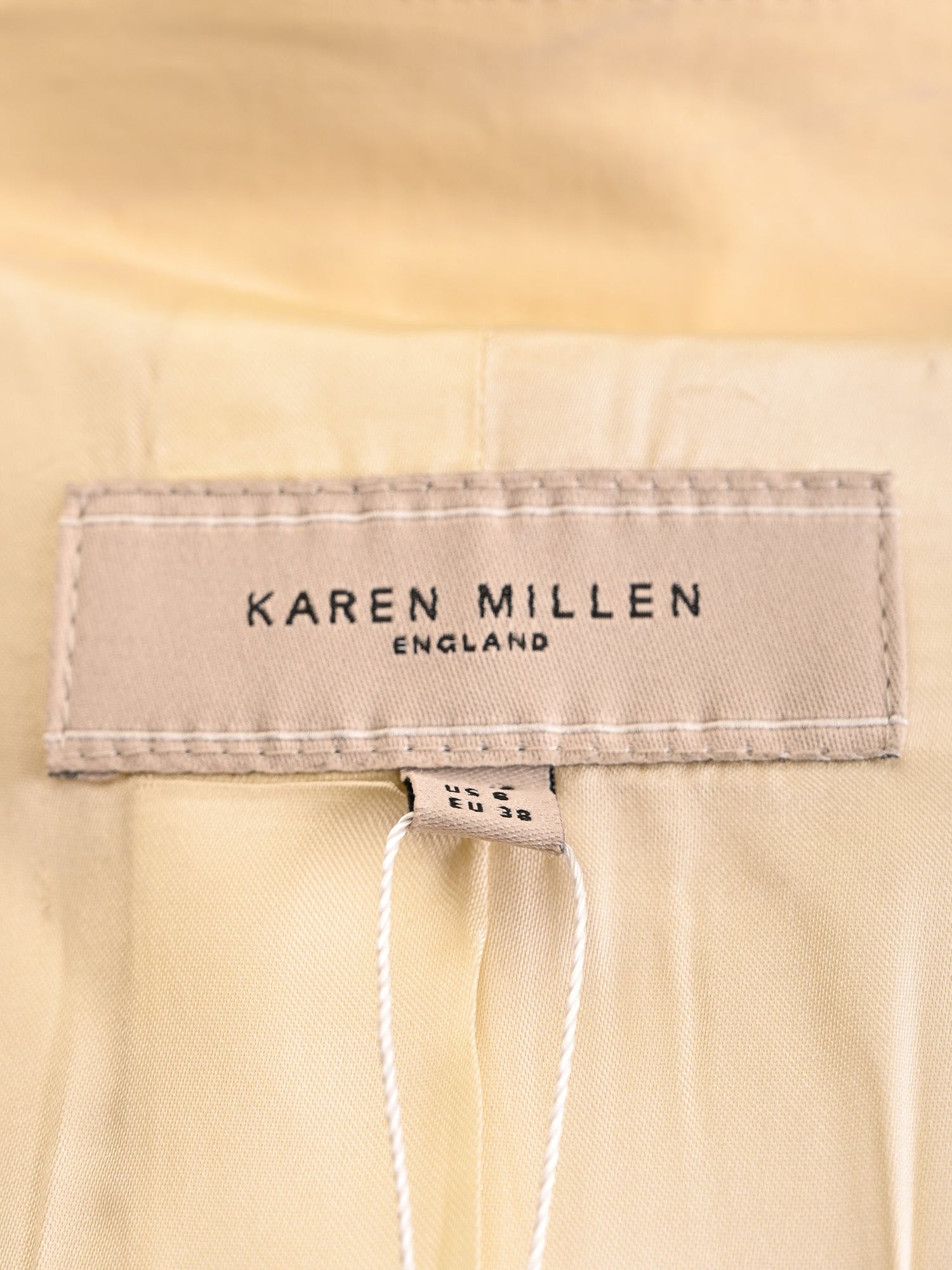 Karen Millen Yellow Cotton Blazer Size M - Excellent Condition