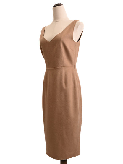 Good Max Mara Cashmere White Sleeveless V-Neck Dress Women