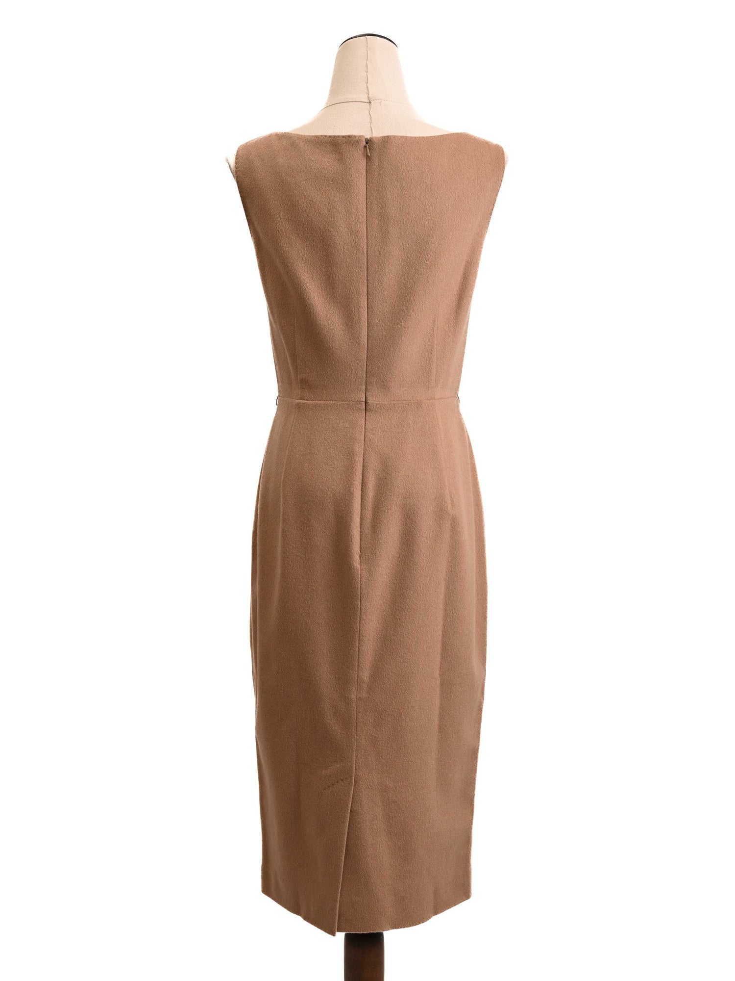 Good Max Mara Cashmere White Sleeveless V-Neck Dress Women