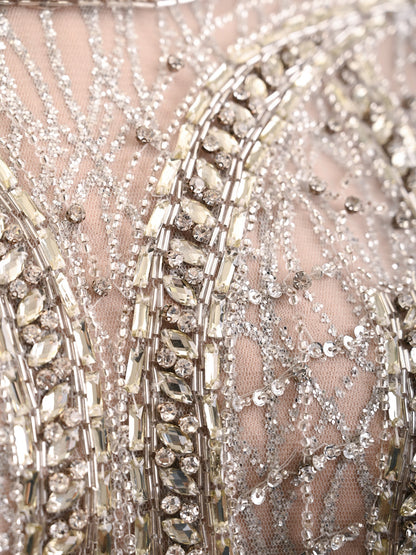 Excellent Terani Couture Long Sleeve Gown Combined Color Polyester