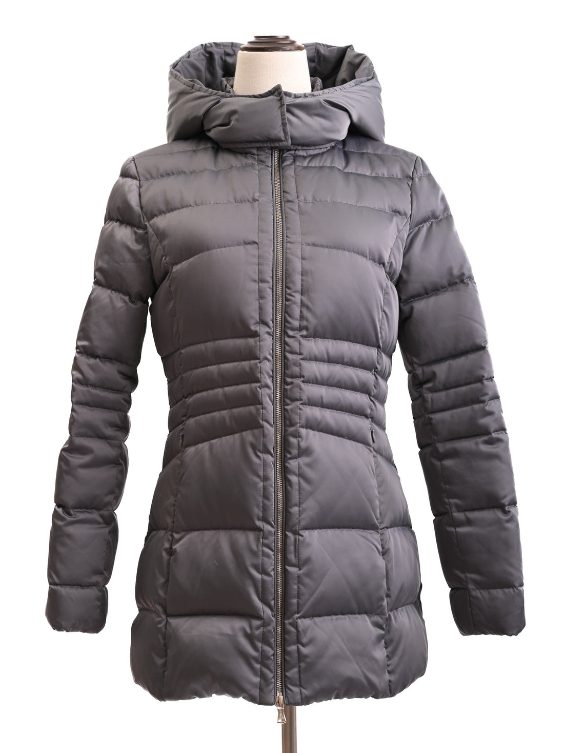 Excellent Trussardi Gray Puffer Jacket Size M Women