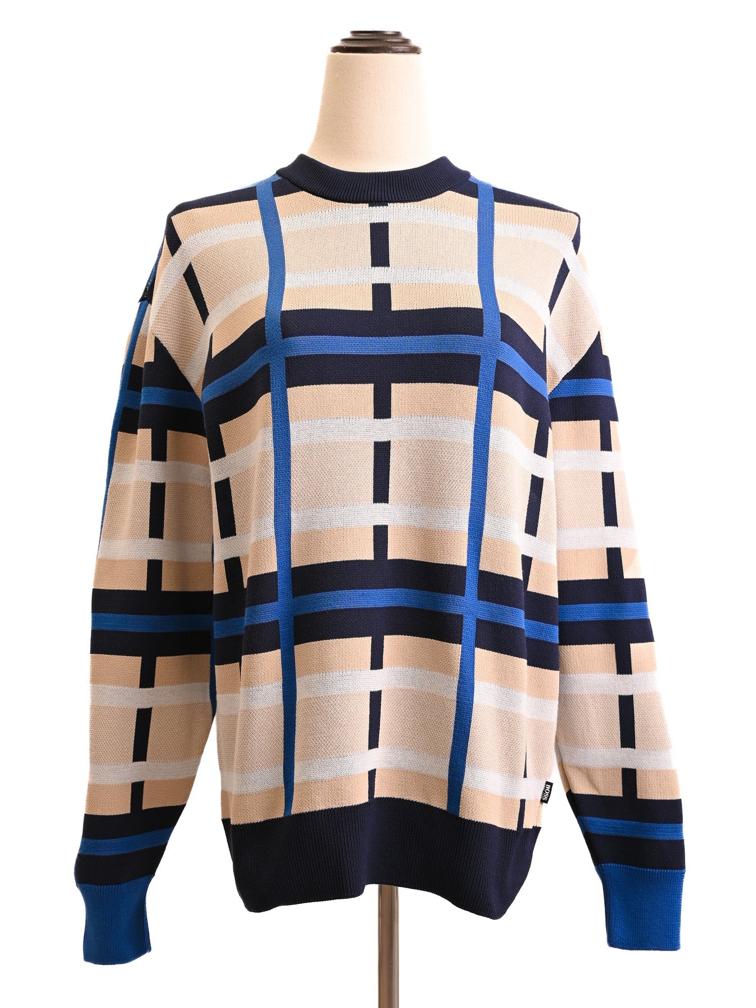 NEW Hugo Boss Geometric Pattern Sweatshirt Scandi Style Nylon Women