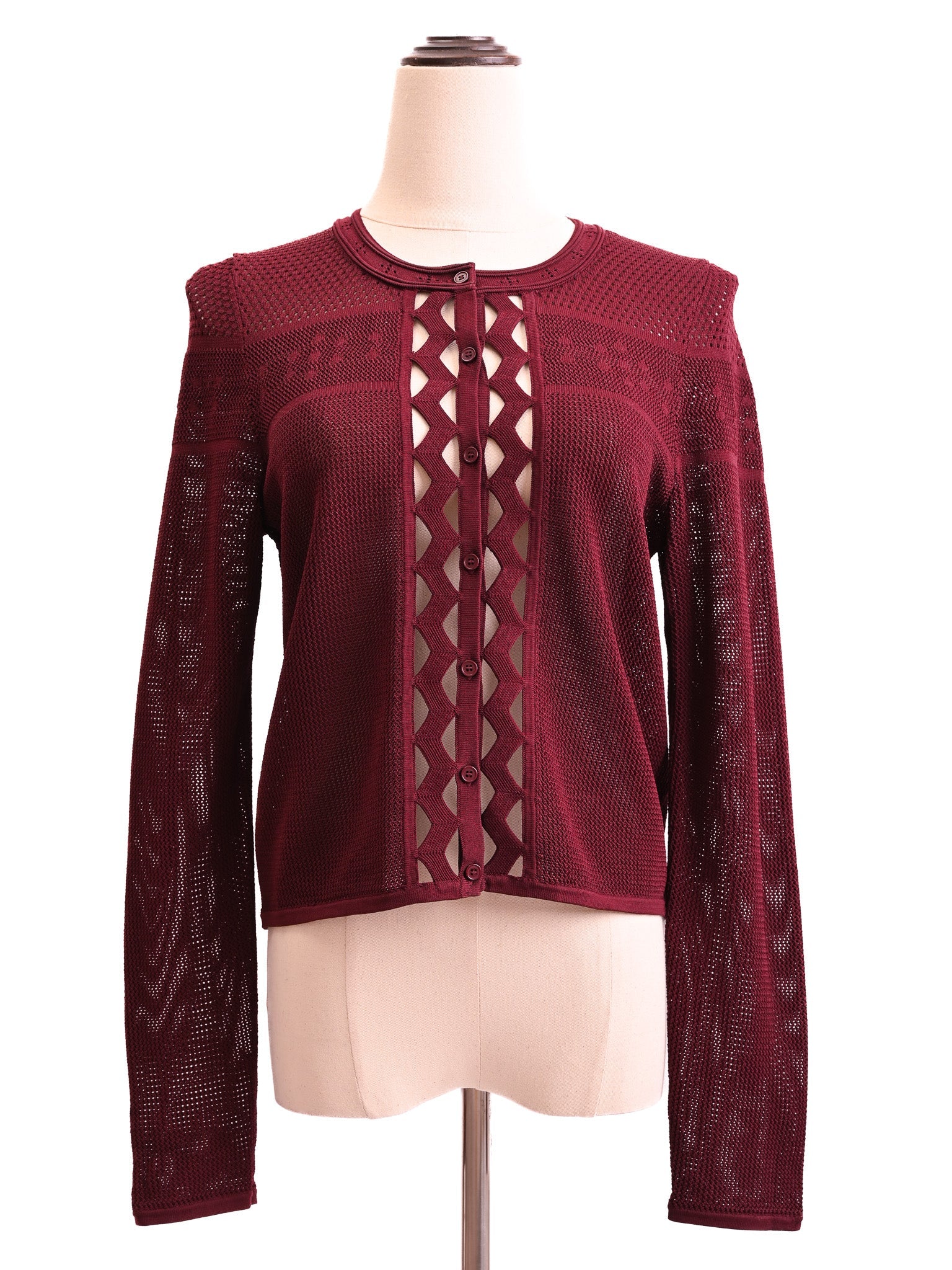 Excellent Sandro Burgundy Dress &amp; Jacket Set Size M Women Viscose