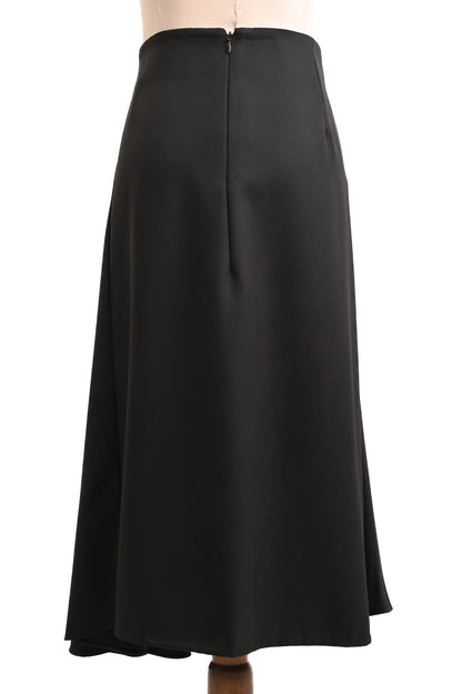 NEW 3.1 Phillip Lim Black Silk A-Line Skirt Size 2